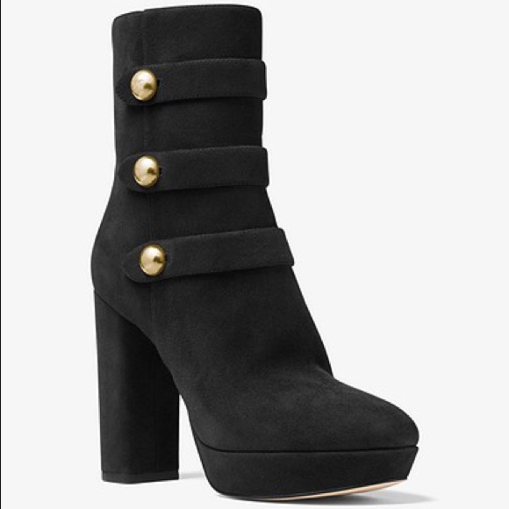 MK Maisie Suede Platform Ankle Boot